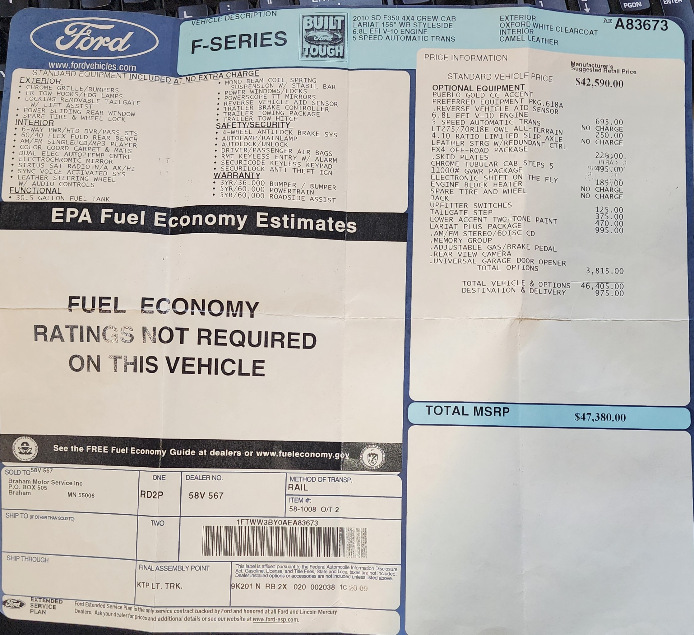 Used 2010 Ford F350 Lariat AWD/4WD image 29