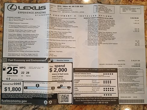 Used 2019 Lexus NX 300 FWD w/ Premium Package image 13