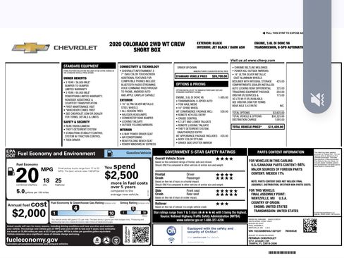 Used 2020 Chevrolet Colorado W/T w/ WT Convenience Package image 18