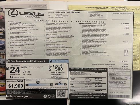 Used 2016 Lexus ES 350 image 22