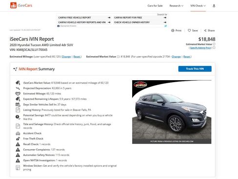 Used 2020 Hyundai Tucson Limited image 14
