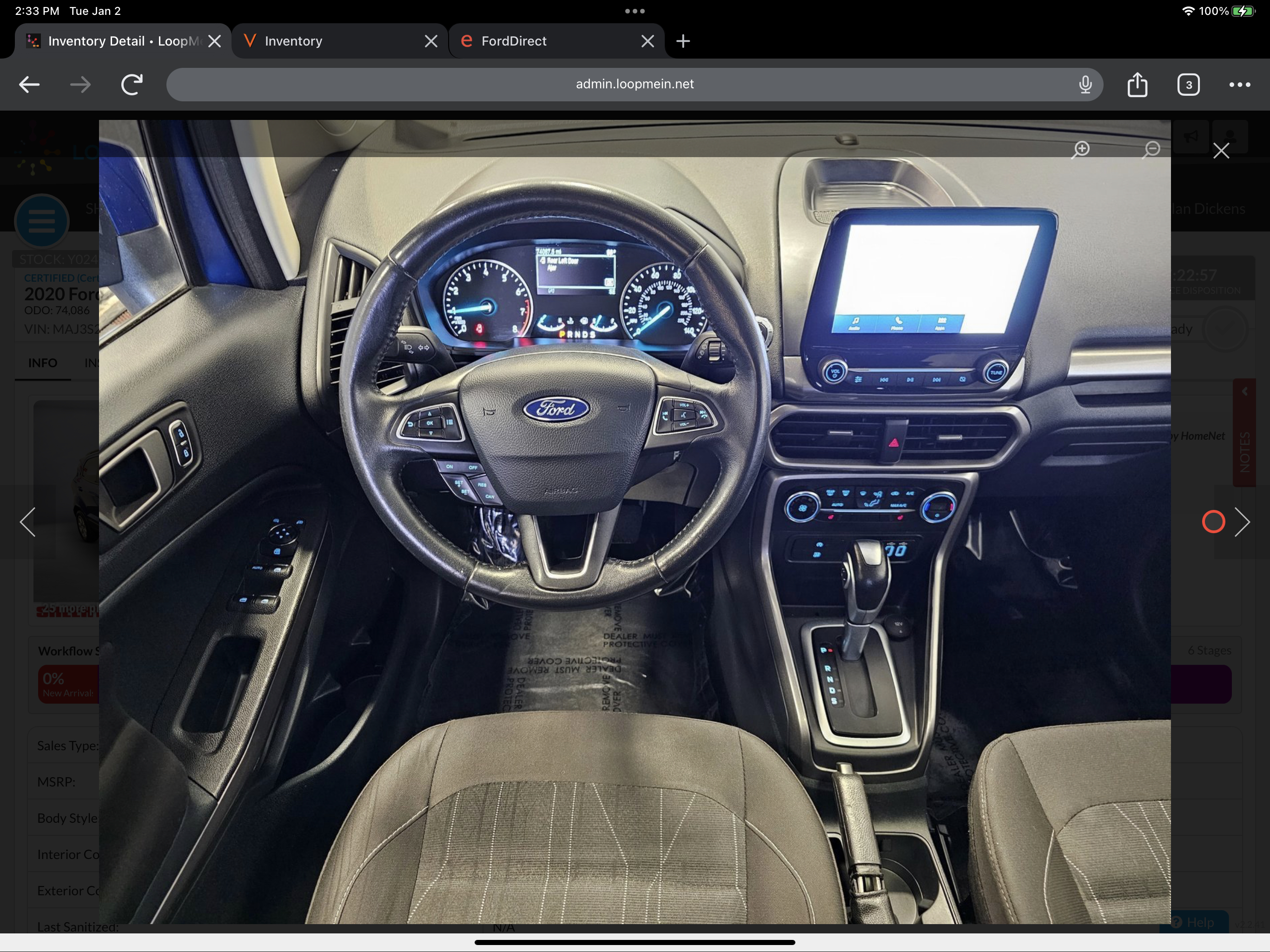 Used 2020 Ford EcoSport SE FWD image 13