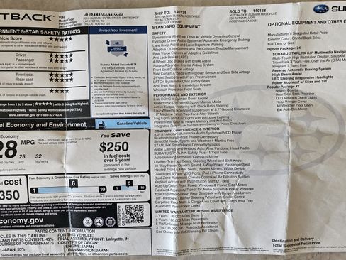 Used 2019 Subaru Outback 2.5i Limited w/ Popular Package #2 image 14