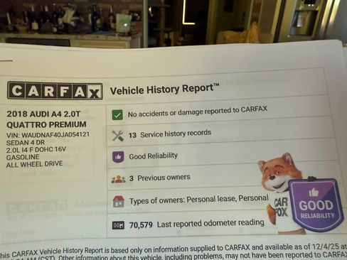 Used 2018 Audi A4 2.0T Premium w/ Convenience Package image 9