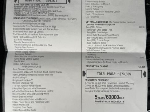 Used 2022 RAM 1500 Limited w/ (RED) Edition image 9