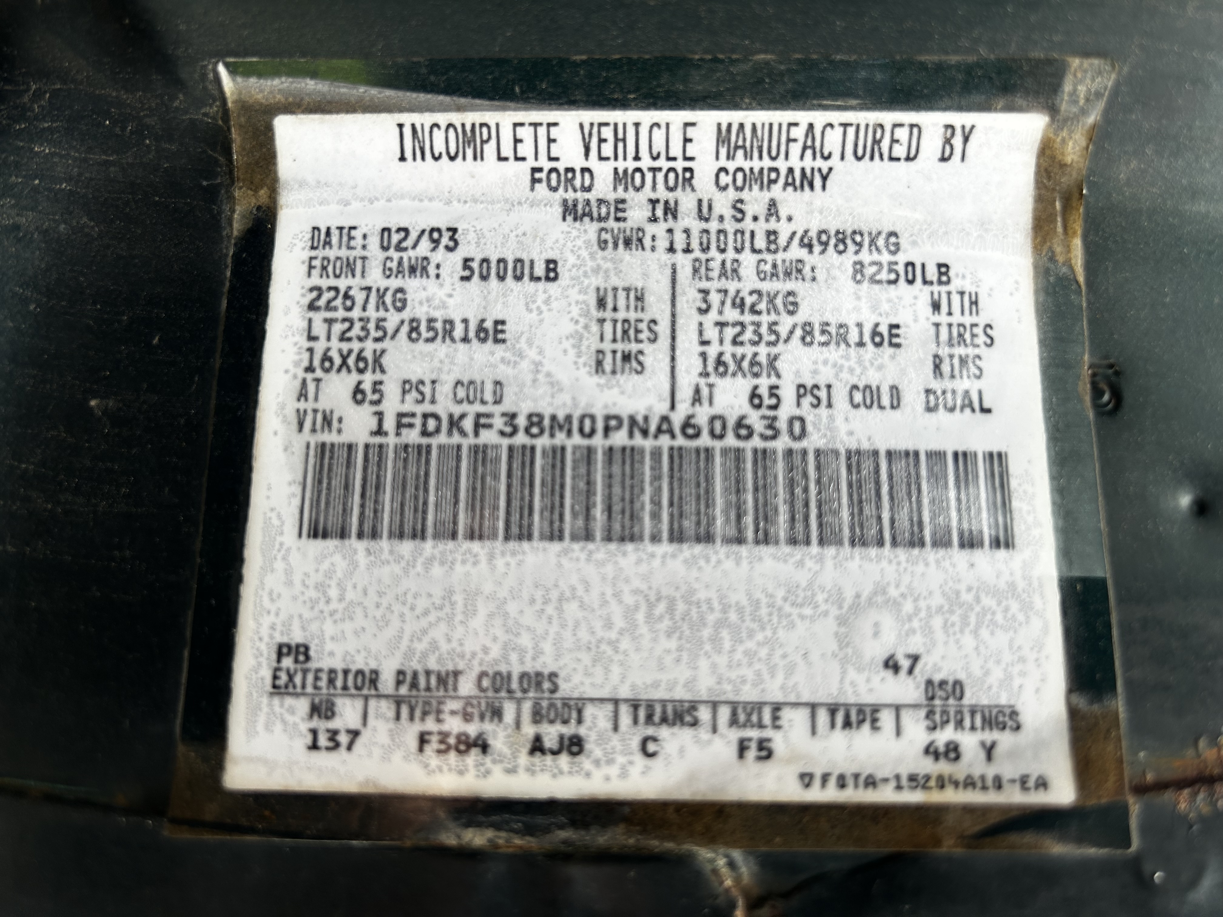 Used 1993 Ford F350 4x4 Regular Cab image 22