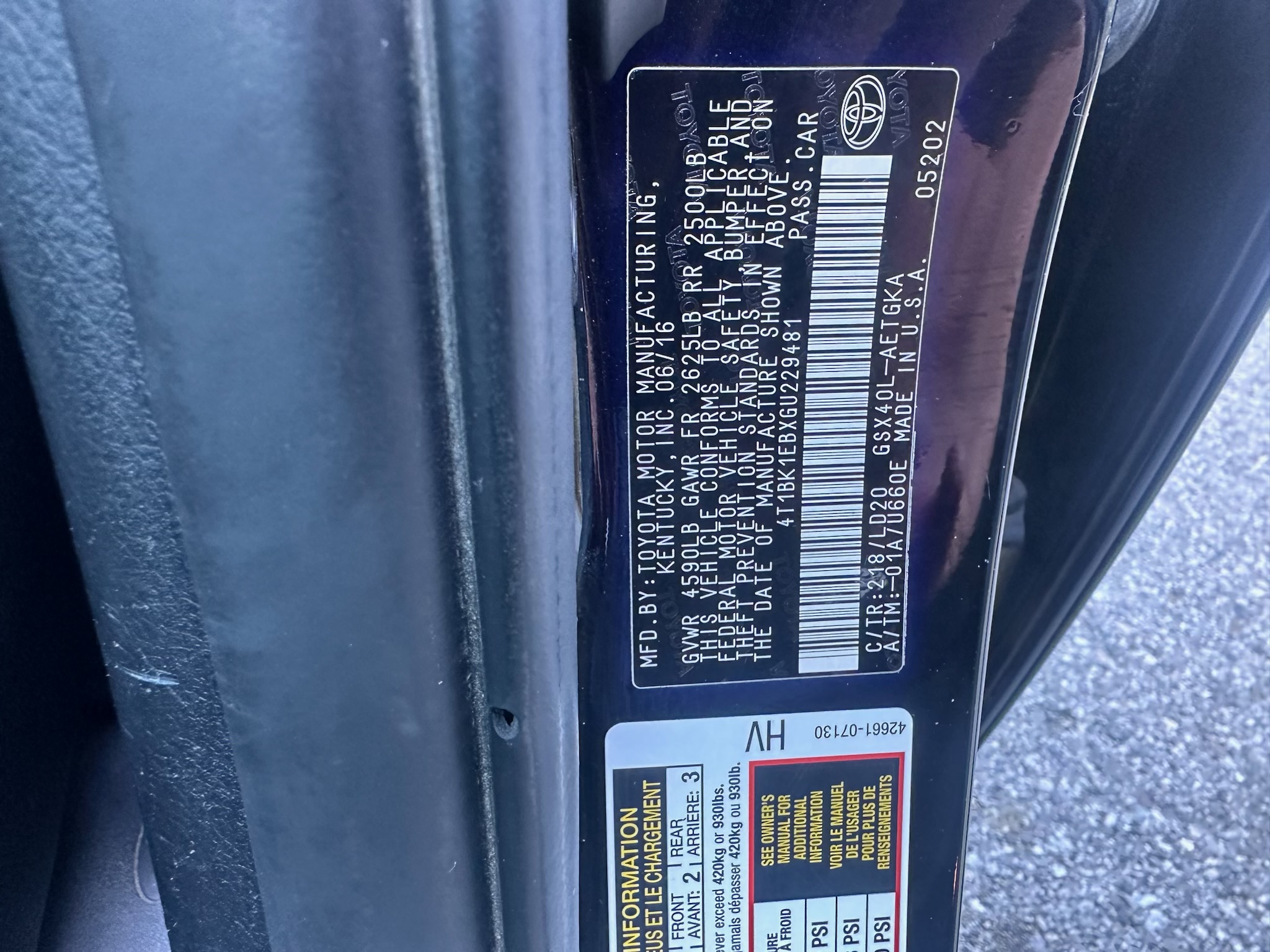 Used 2016 Toyota Avalon XLE FWD image 18