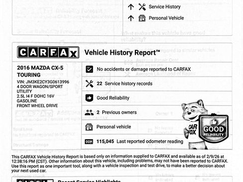 Used 2016 MAZDA CX-5 Touring w/ Bose/Moonroof Package image 12