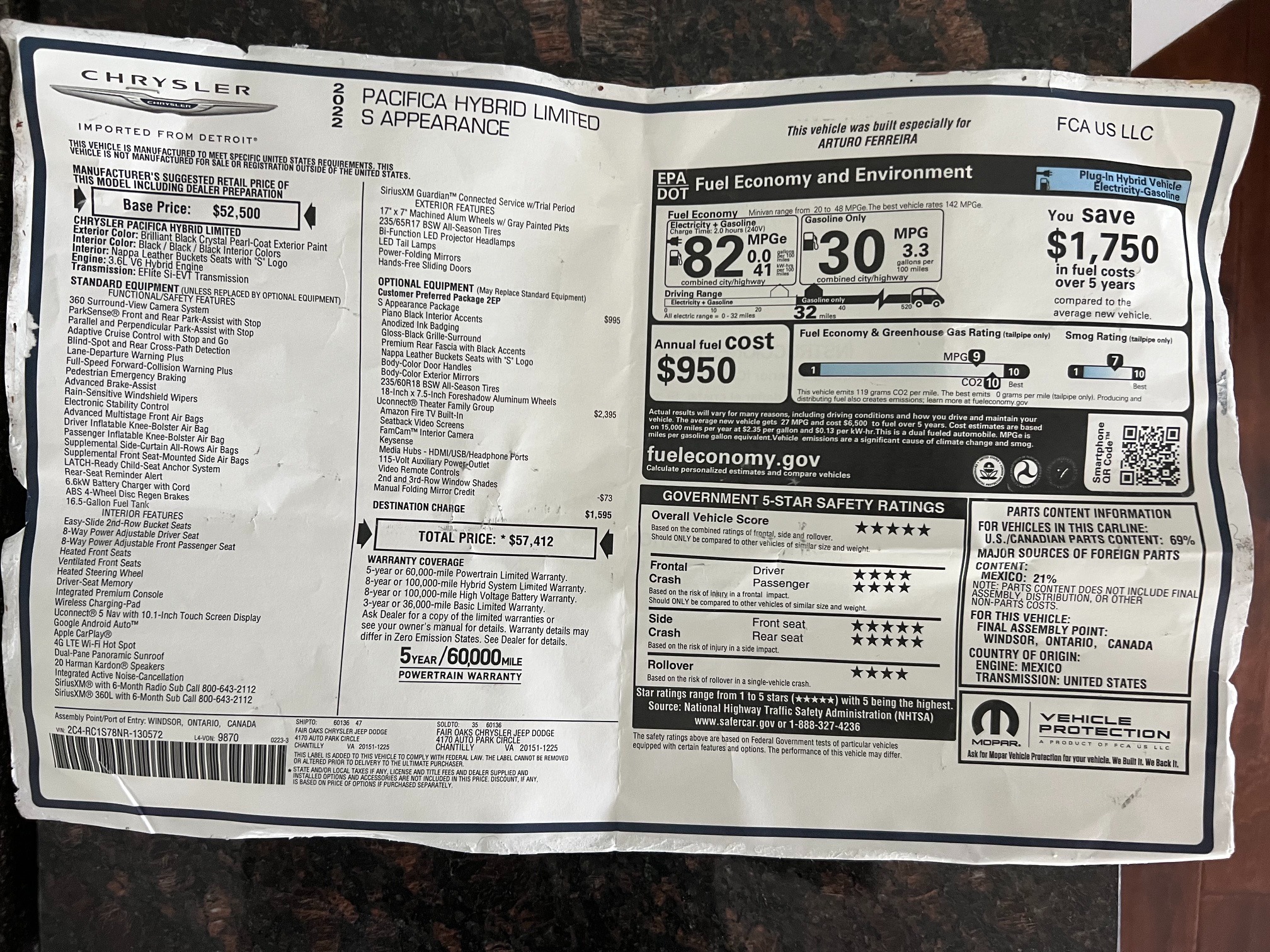 Used 2022 Chrysler Pacifica Limited w/ Uconnect Theater Family Group FWD image 7