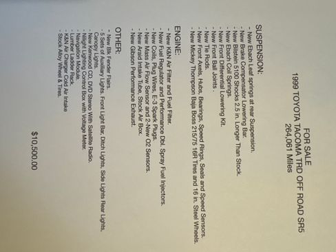 Used 1999 Toyota Tacoma Pickup image 11