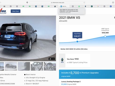 Used 2021 BMW X5 xDrive40i w/ Luxury Seating Package 2 image 24