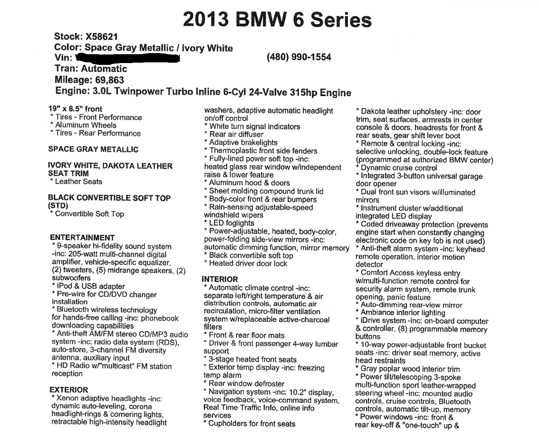 Used 2013 BMW 640i Convertible RWD image 22