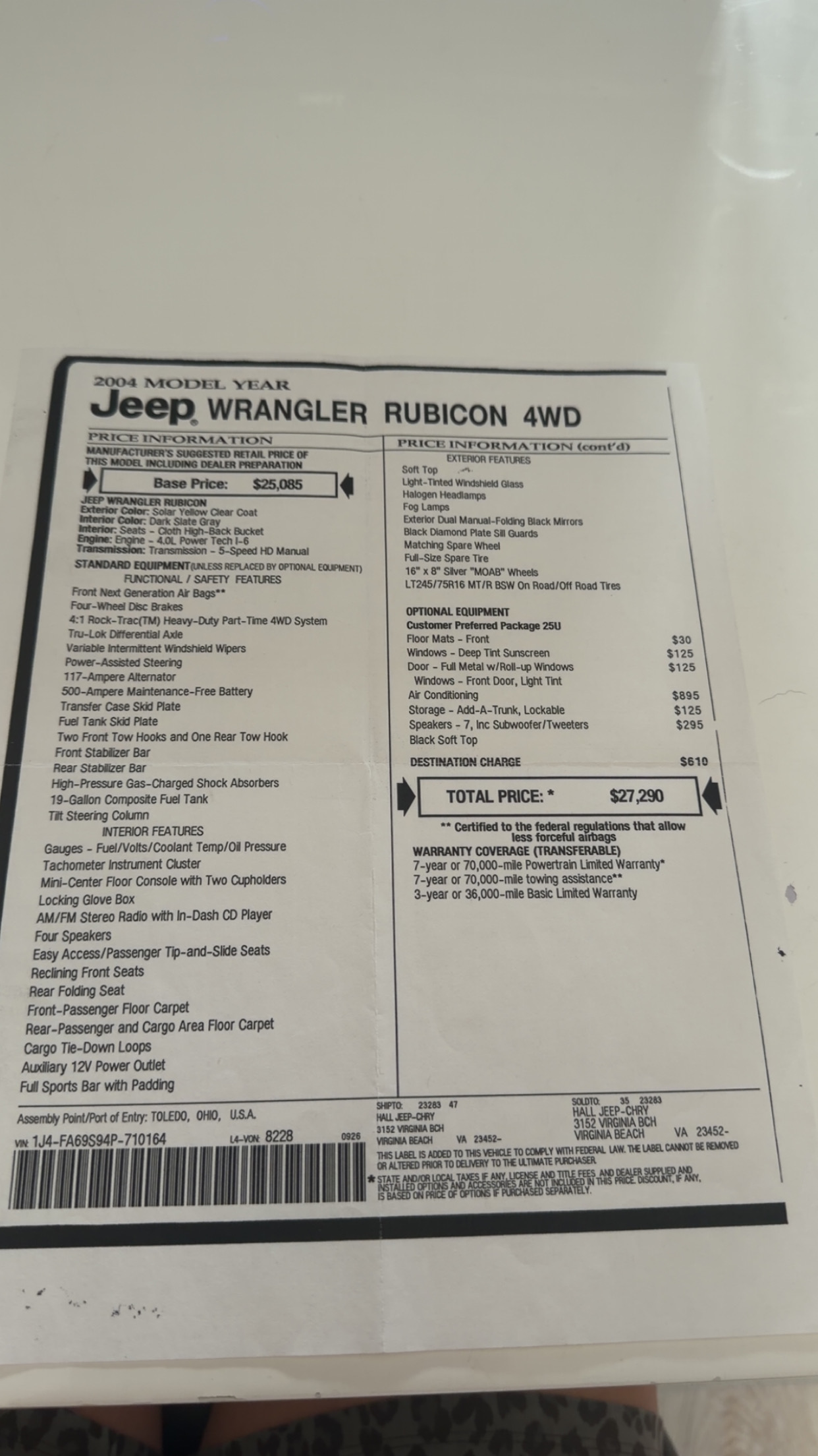Used 2004 Jeep Wrangler Rubicon AWD/4WD image 27