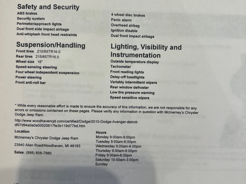 Used 2010 Dodge Avenger SXT image 16