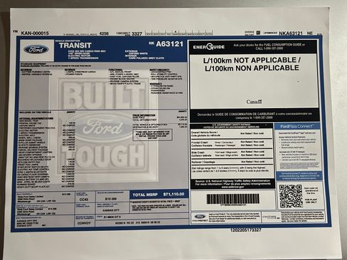 Used 2022 Ford E-Transit Medium Roof w/ Parcel Delivery Package image 15