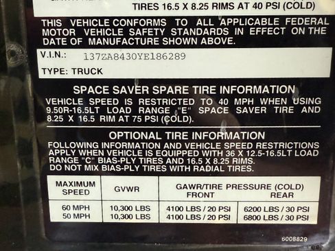 Used 2000 HUMMER H1 4-Door Wagon AWD/4WD image 2