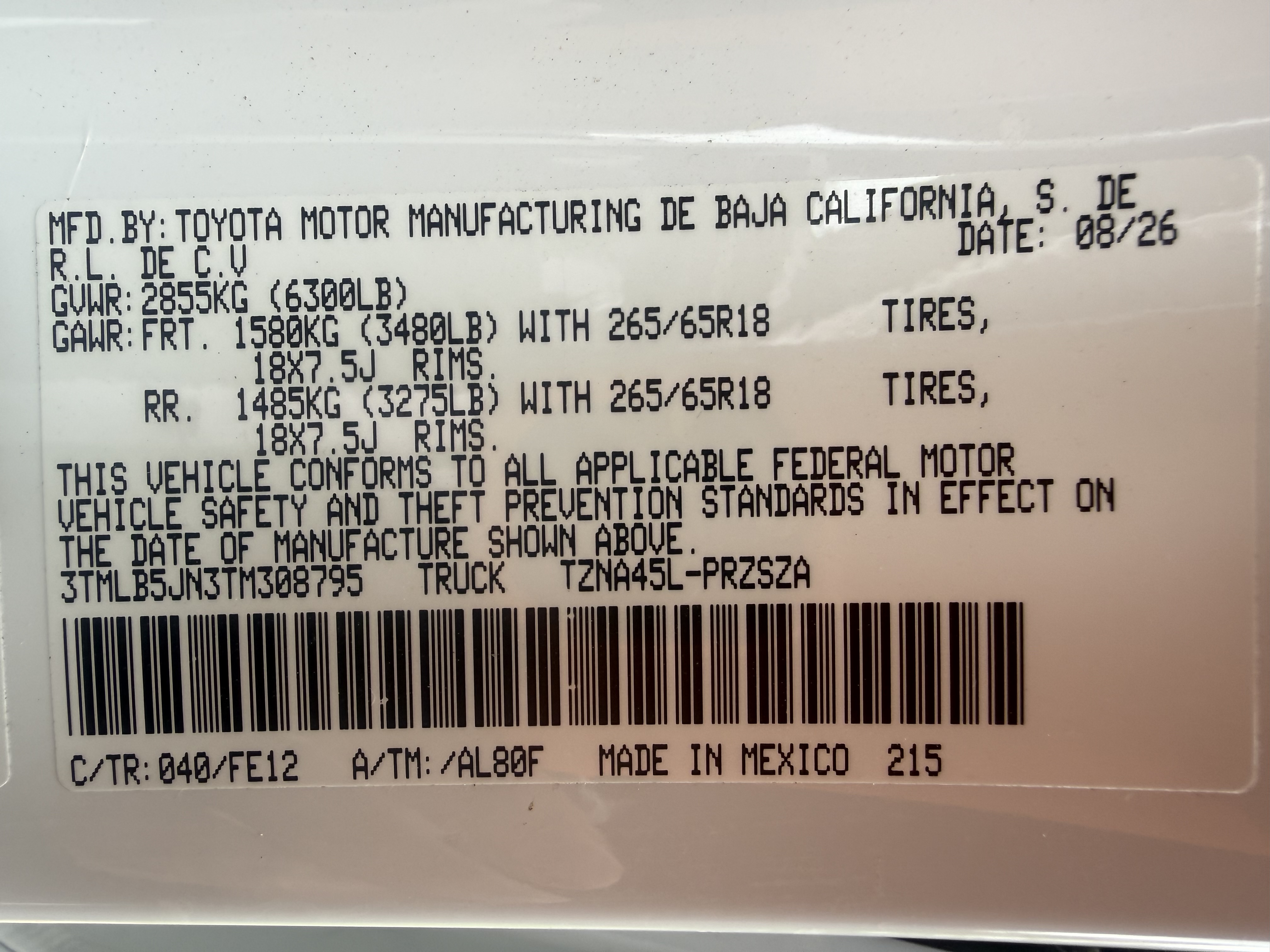 Used 2026 Toyota Tacoma TRD Sport AWD/4WD image 8