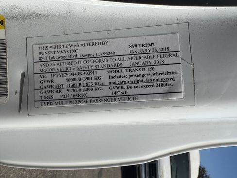 Used 2018 Ford Transit 150 148 Medium Roof image 9