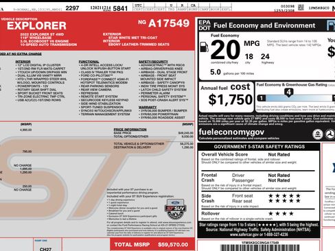 Used 2022 Ford Explorer ST w/ Equipment Group 401A image 18