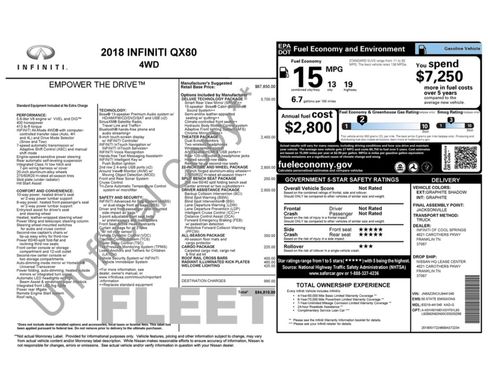 Used 2018 INFINITI QX80 Sport Utility 4D w/ Deluxe Technology Package image 18