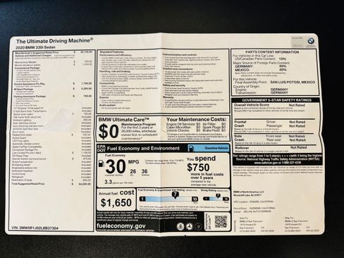 Used 2020 BMW 330i Sedan w/ M Sport Package image 17