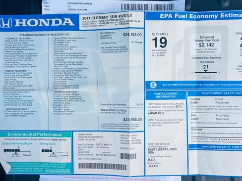 Used 2011 Honda Element EX image 11