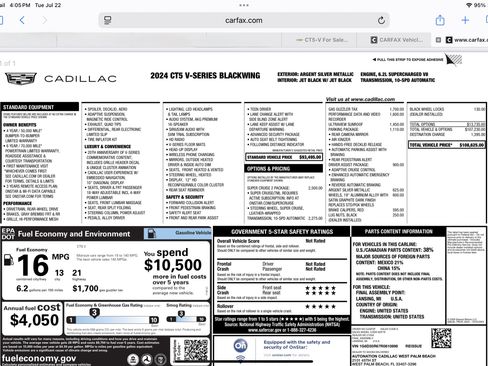 Used 2024 Cadillac CT5 V Blackwing w/ Super Cruise 2 Package image 6