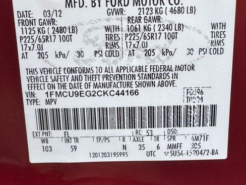 Used 2012 Ford Escape Limited AWD/4WD image 8