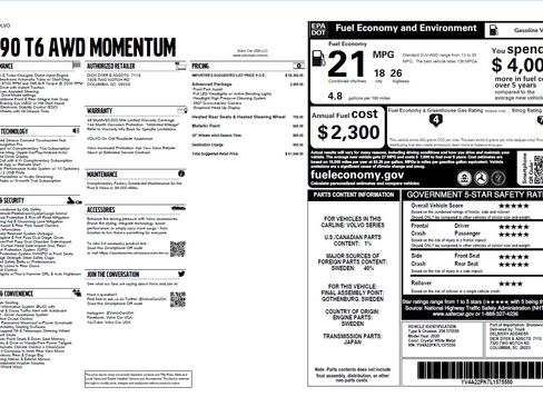 Used 2020 Volvo XC90 T6 Momentum image 32