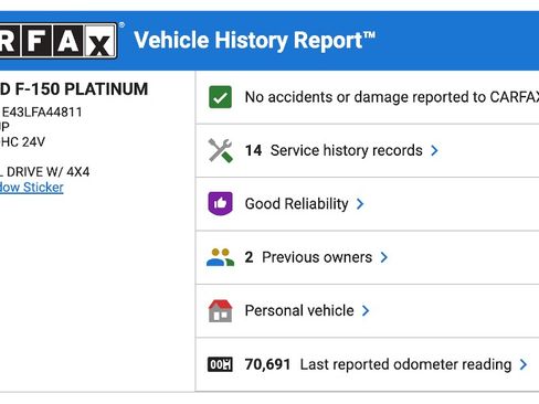 Used 2020 Ford F150 Platinum w/ Equipment Group 701A Luxury image 25