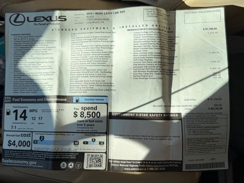 Used 2014 Lexus LX 570 4WD image 2