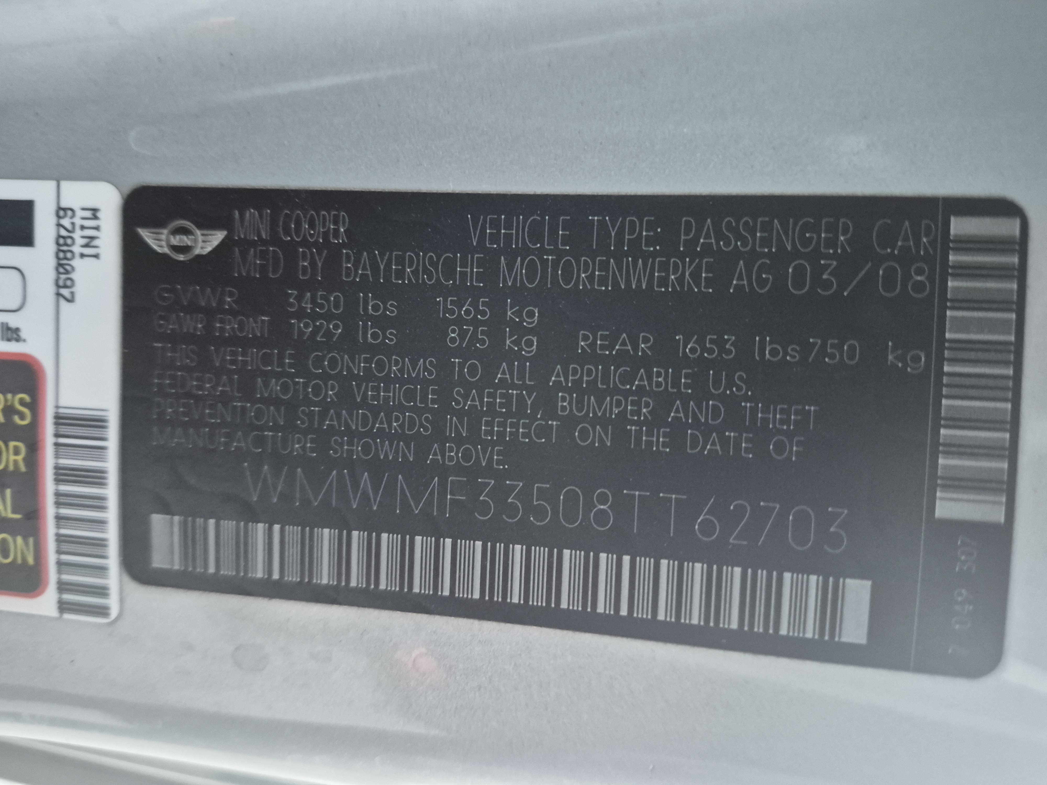 Used 2008 MINI Cooper Hardtop FWD image 5