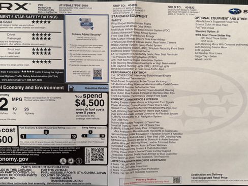 Used 2023 Subaru WRX Limited image 32