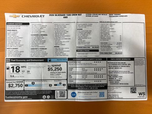 Used 2026 Chevrolet Silverado 1500 RST w/ RST Select Package AWD/4WD image 21
