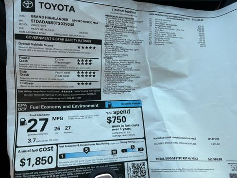 Used 2026 Toyota Grand Highlander MAX Limited Sport Utility 4D image 8