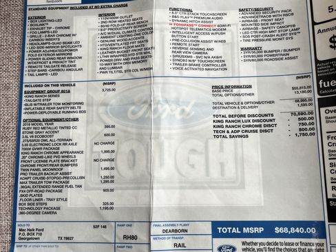 Used 2019 Ford F150 King Ranch w/ Equipment Group 601A Luxury image 4