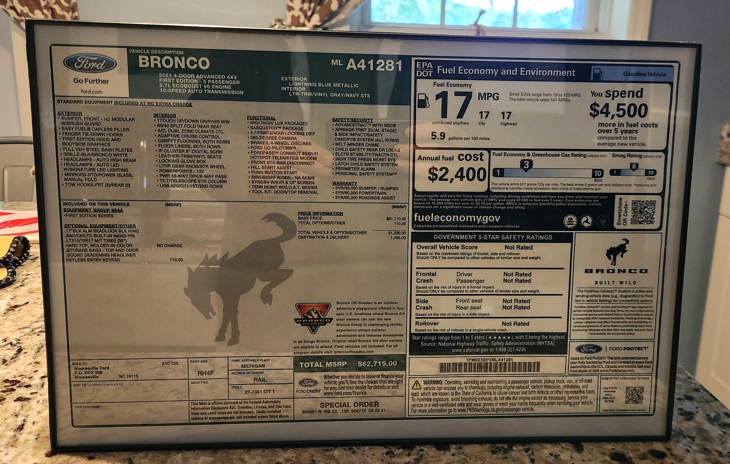Used 2021 Ford Bronco First Edition AWD/4WD image 9