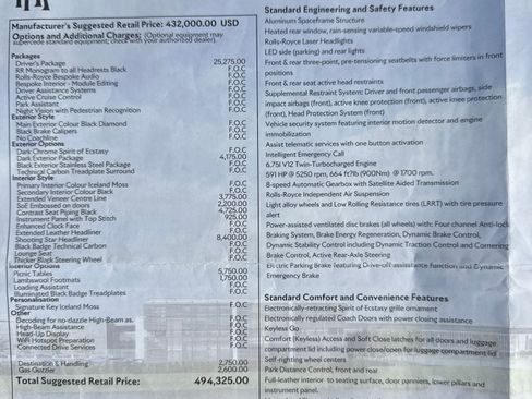 Used 2023 Rolls-Royce Cullinan Black Badge w/ Driver's Package image 14