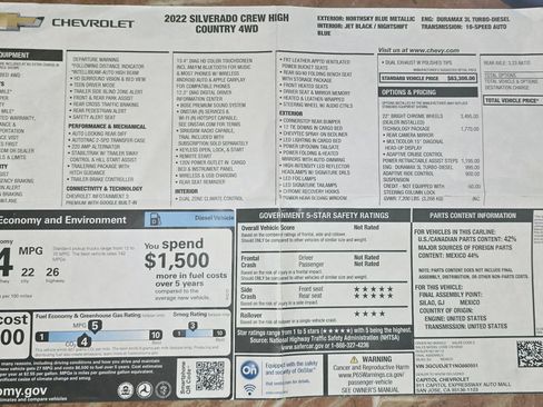 Used 2022 Chevrolet Silverado 1500 High Country w/ Technology Package image 31