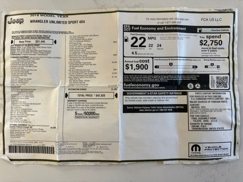 Used 2018 Jeep Wrangler Unlimited Sport S image 29