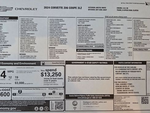 Used 2024 Chevrolet Corvette Z06 w/ Z07 Performance Package image 15