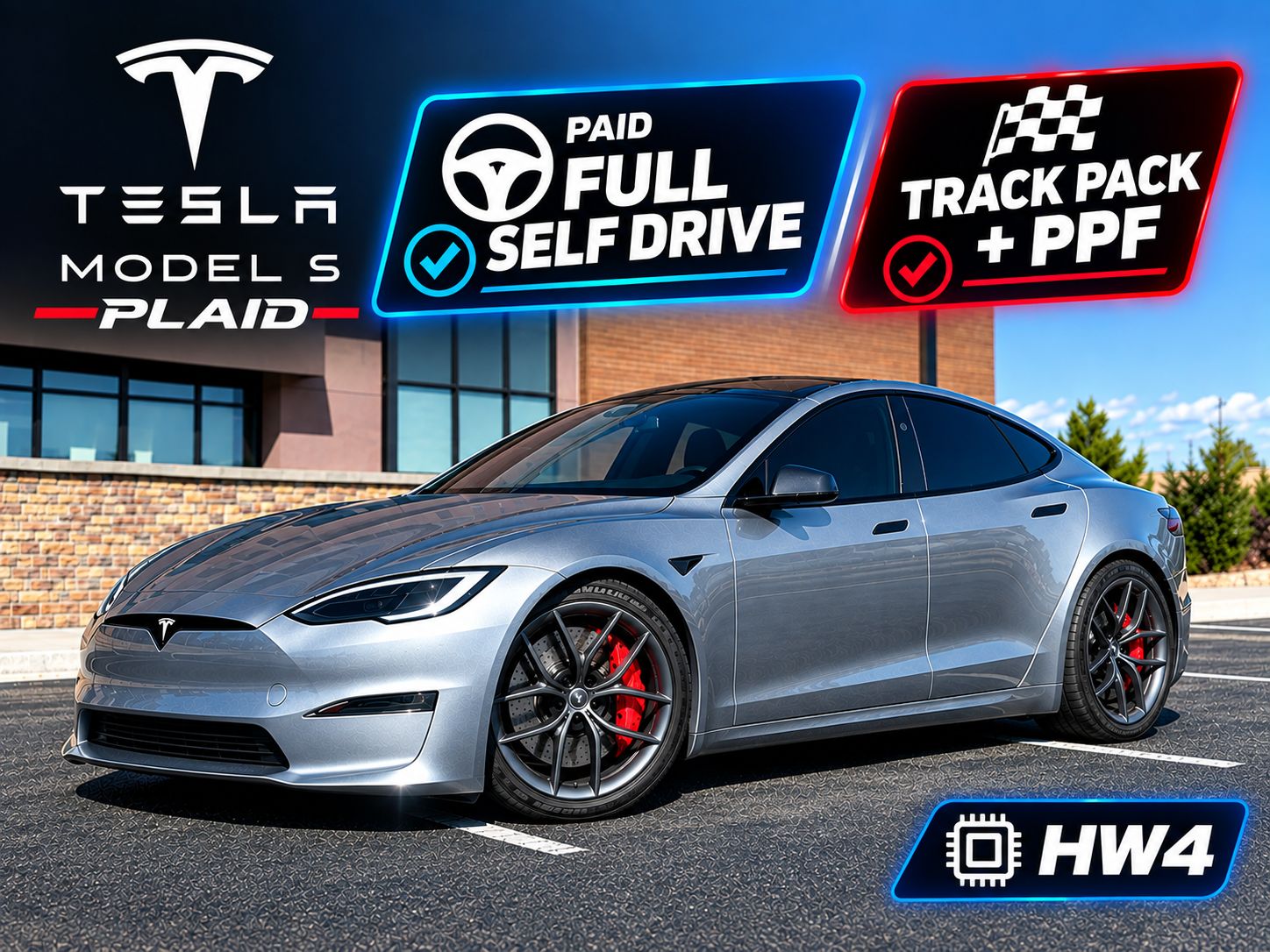 Used 2024 Tesla Model S Plaid AWD/4WD image 1