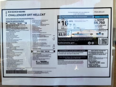 Used 2015 Dodge Challenger SRT Hellcat RWD image 19