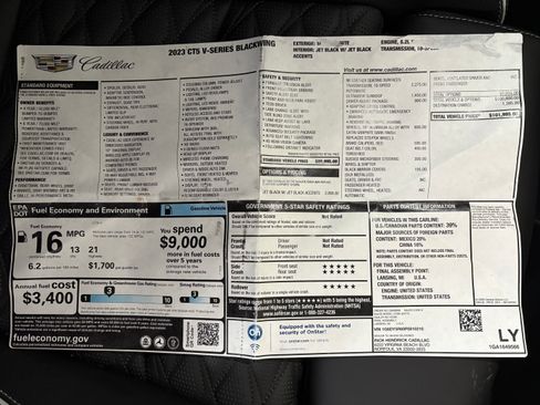 Used 2023 Cadillac CT5 V Blackwing w/ Driver Assist Package image 14