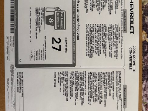 Used 2006 Chevrolet Corvette Convertible w/ Preferred Equipment Group image 5