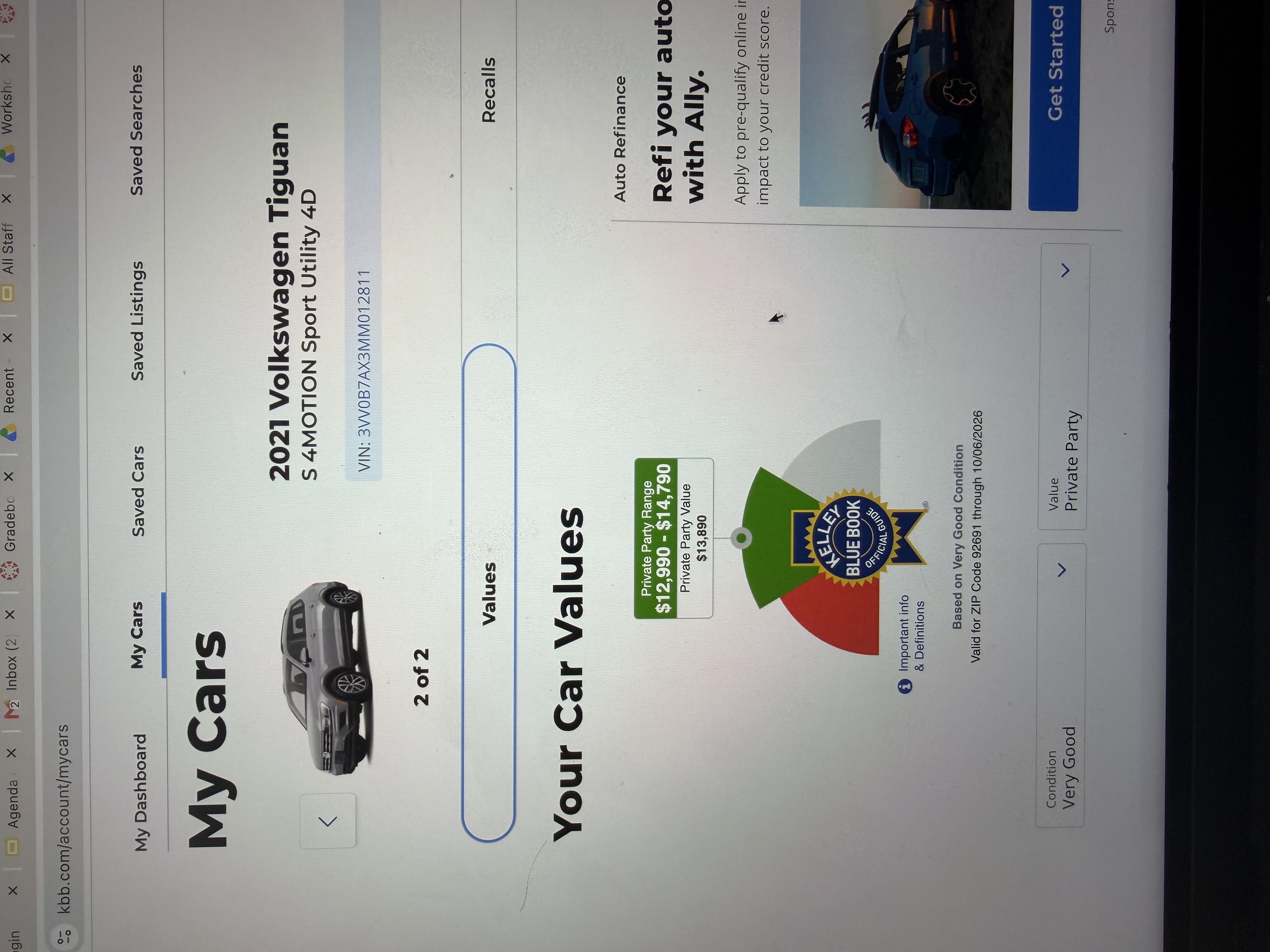 Used 2021 Volkswagen Tiguan S AWD/4WD image 12