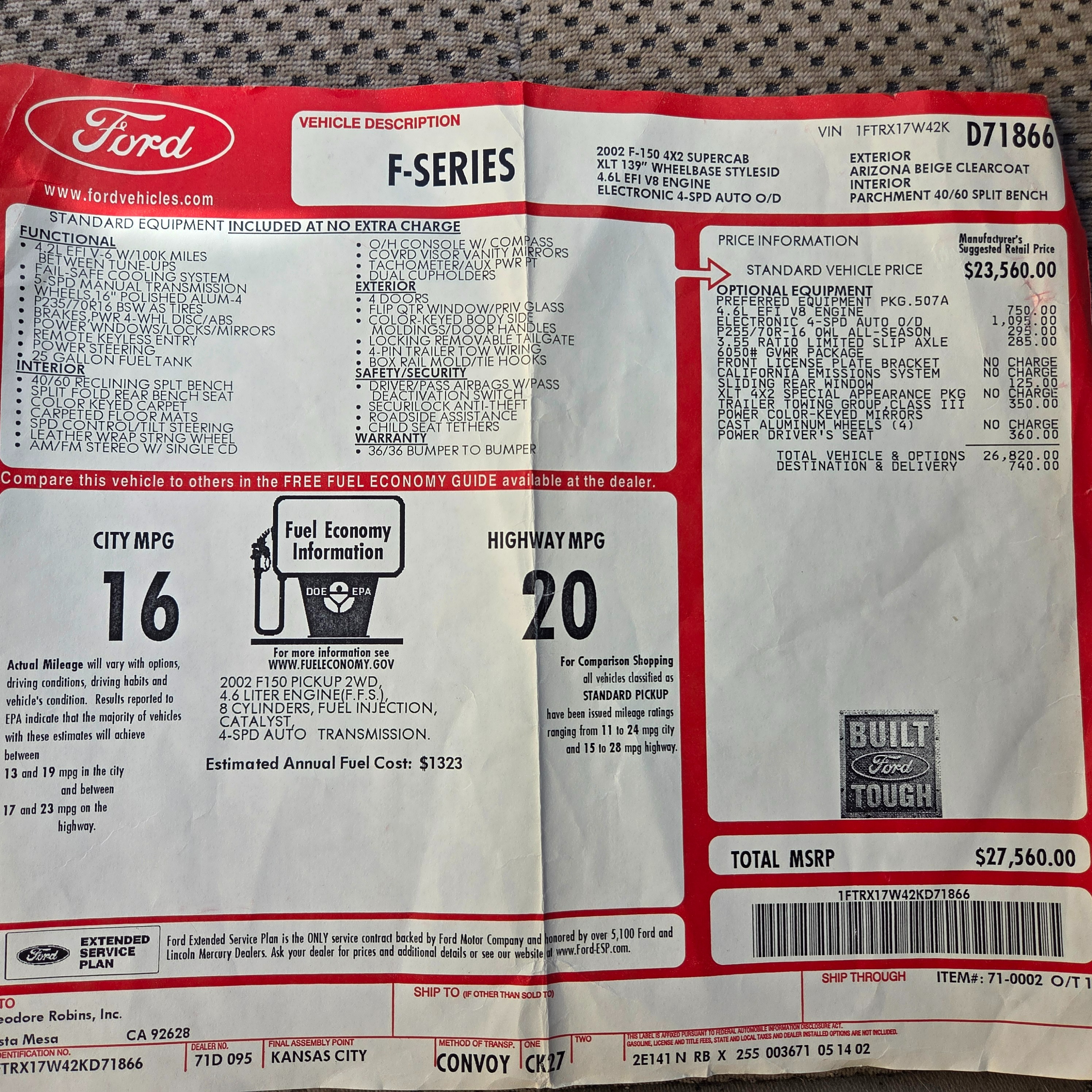 Used 2002 Ford F150 2WD SuperCab image 12