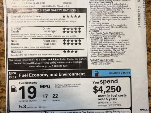 Used 2025 Toyota Tundra SR5 w/ SR5 Premium Package image 7