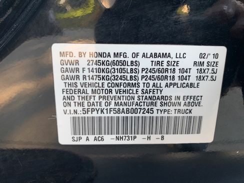 Used 2010 Honda Ridgeline RTL image 12