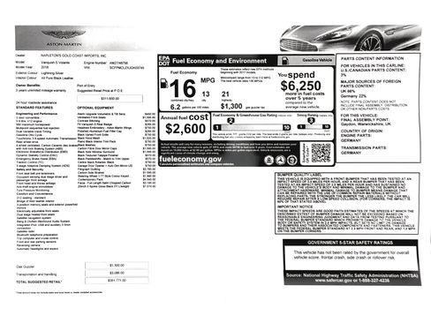 Used 2018 Aston Martin Vanquish S image 1